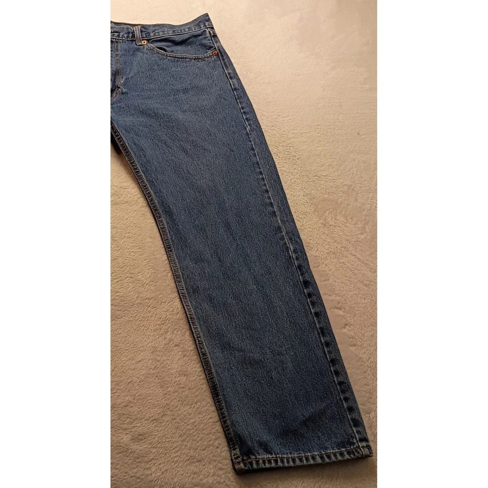 Levis 505 Regular Fit Straight Leg Jeans Men's Medium Wash Blue Denim Classic